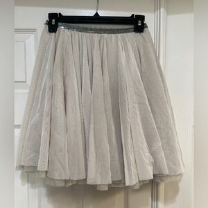 Unbranded Tulle Layered A-Line Full Skirt beige stretch sequins‎ waist small